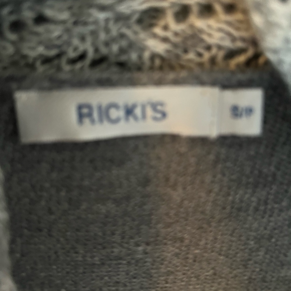 Rickis Grey open cardigan with built in Scarf Sz S - Picture 7 of 11